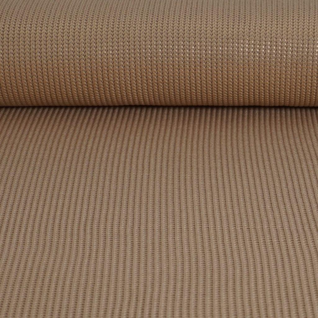Rippenstrick dick Baumwolle Mix metallic kupfergold beige